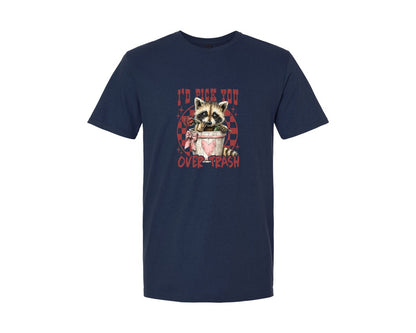 brand:Generic|color:Navy|Funny Valentines Day Raccoon 6 Graphic T-Shirt