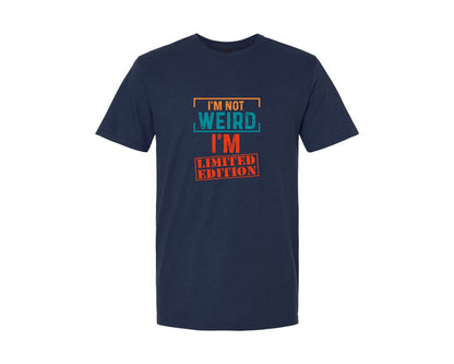 brand:Generic|color:Navy|Im Not Weird Funny Quotes Tshirt Design Graphic T-Shirt