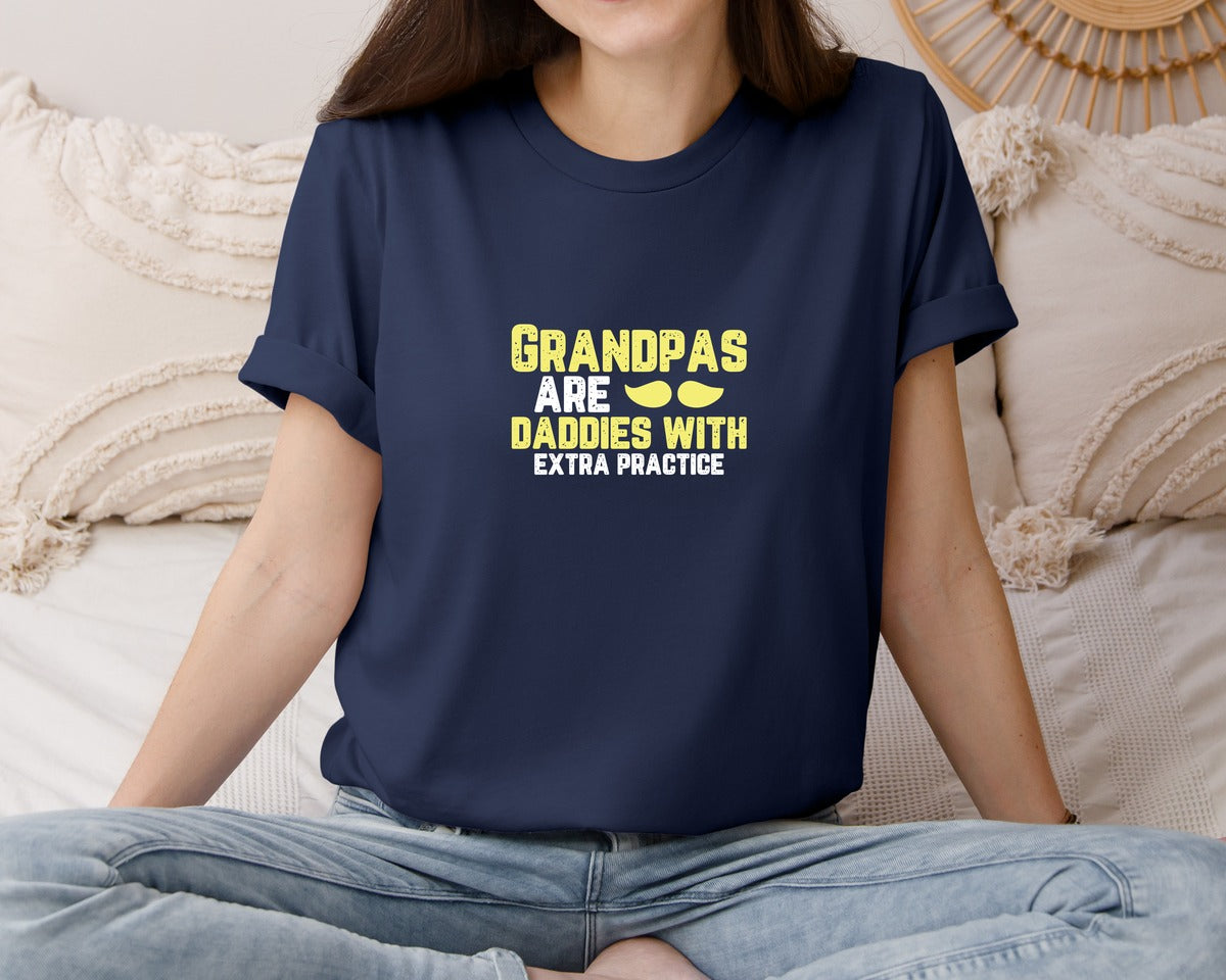 brand:Bella Canvas|color:Navy|Grandpas Daddies T Shirt Crafts Graphic T-Shirt