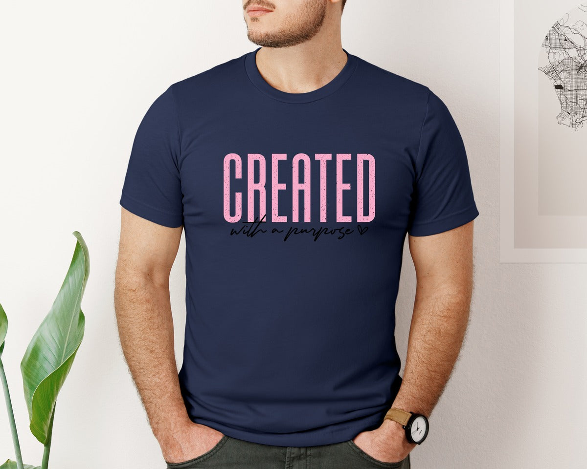 brand:Bella Canvas|color:Navy|Christian Valentine Sleeve 2 Graphic T-Shirt
