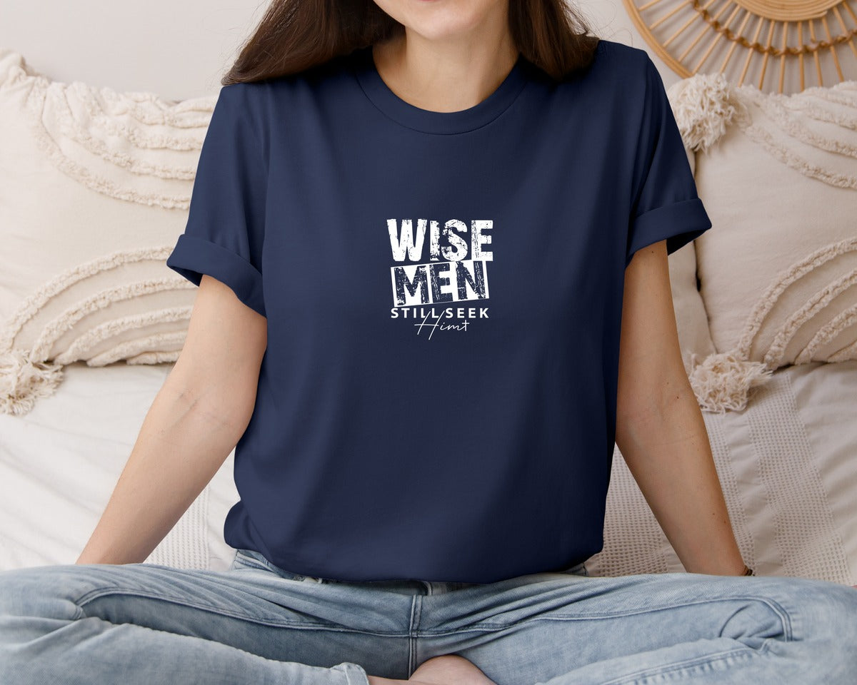 brand:Bella Canvas|color:Navy|Christian Wise Men Faith Graphic T-Shirt