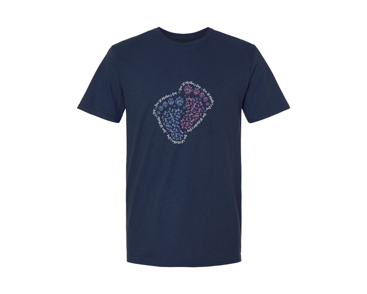 brand:Generic|color:Navy|Our 1St Mothers Day Heart Graphic T-Shirt
