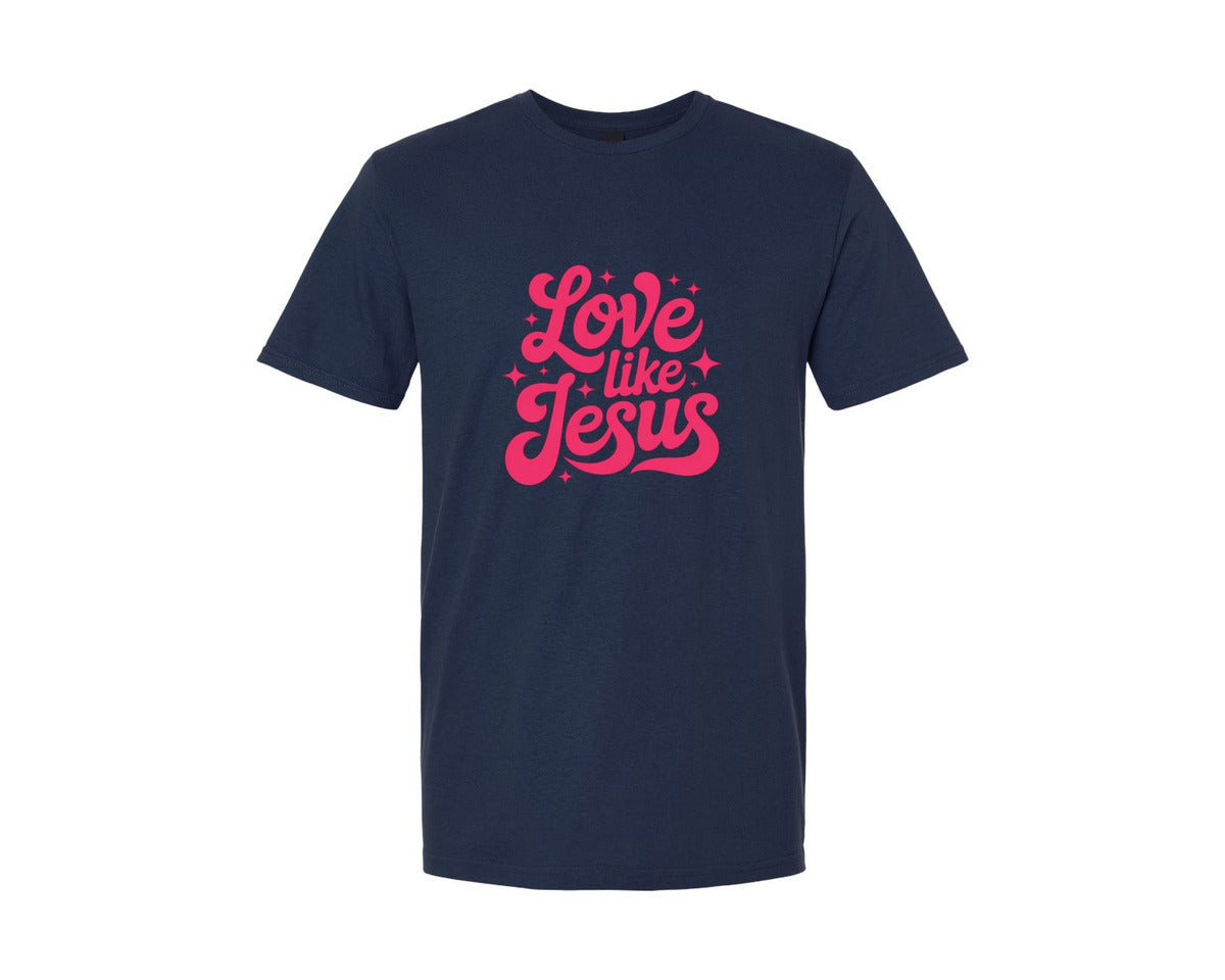 brand:Generic|color:Navy|Love Like Jesus 42 Graphic T-Shirt