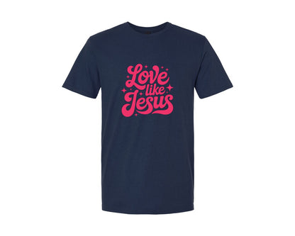 brand:Generic|color:Navy|Love Like Jesus 42 Graphic T-Shirt