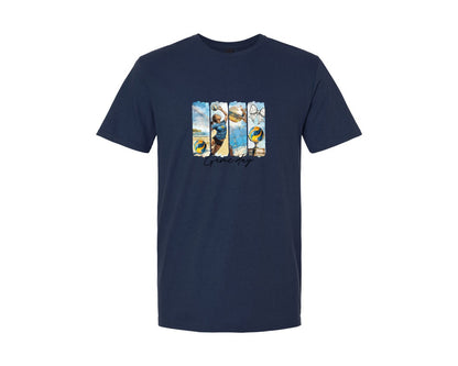brand:Generic|color:Navy|Volleyball Game Day 3 Graphic T-Shirt