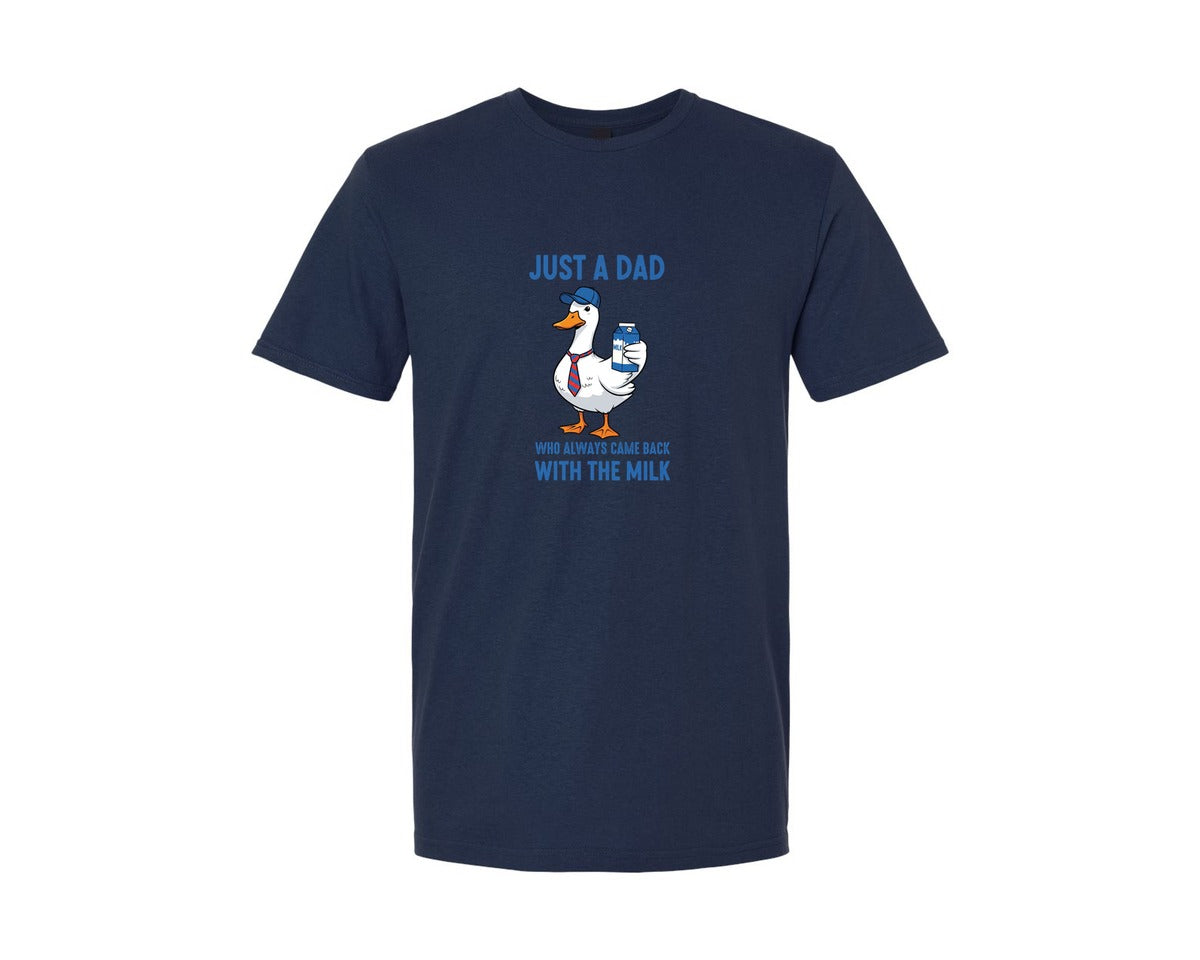 brand:Generic|color:Navy|Just A Dad Fathers Day Silly Goose Graphic T-Shirt
