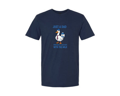 brand:Generic|color:Navy|Just A Dad Fathers Day Silly Goose Graphic T-Shirt