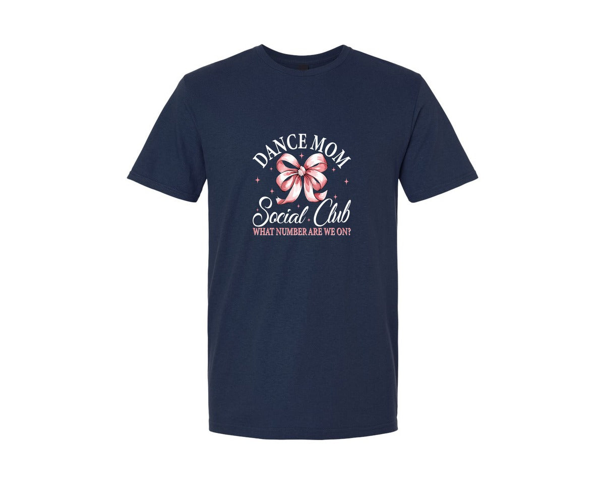 brand:Generic|color:Navy|Dance Mom Social Club Mother Day Graphic T-Shirt