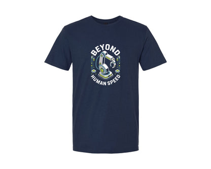 brand:Generic|color:Navy|Beyond Human Speed Graphic T-Shirt