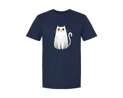 brand:Generic|color:Navy|Halloween Ghost And Cat 18 Graphic T-Shirt