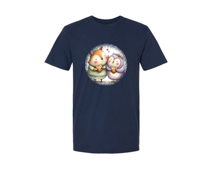 brand:Generic|color:Navy|Couple Animals Round Tshirt 21 Graphic T-Shirt