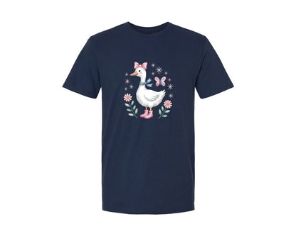 brand:Generic|color:Navy|Coquette Silly Goose Butterfly Graphic T-Shirt