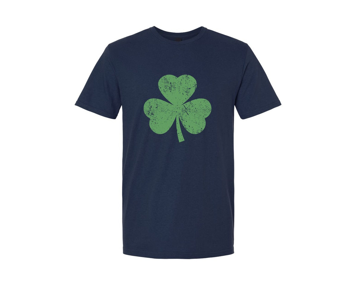 brand:Generic|color:Navy|Shamrock St Patricks Day Distressed 2 Graphic T-Shirt