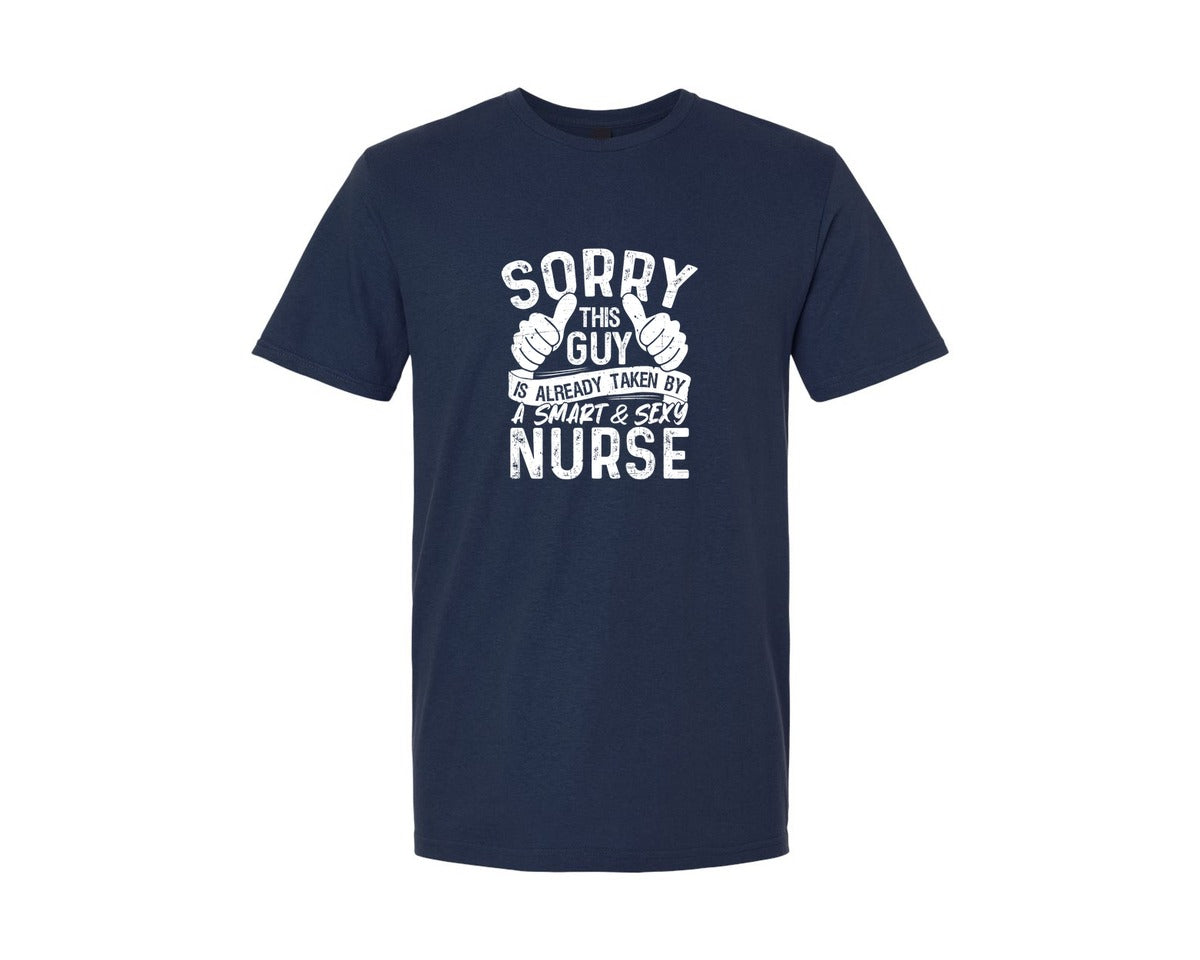 brand:Generic|color:Navy|Sorry This Guy Is Career T Shirt Graphic T-Shirt