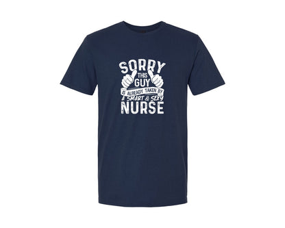 brand:Generic|color:Navy|Sorry This Guy Is Career T Shirt Graphic T-Shirt