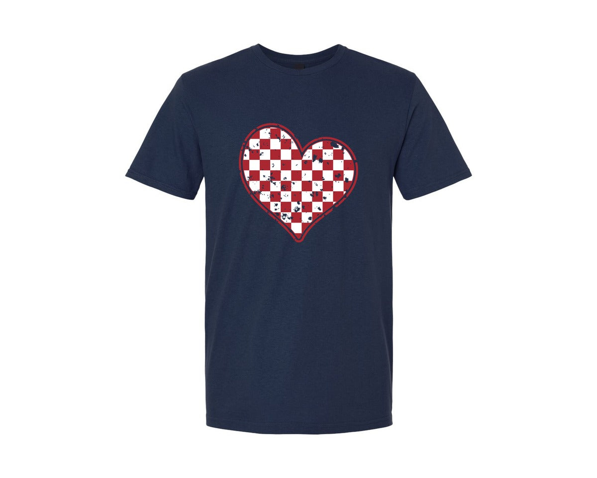 brand:Generic|color:Navy|Mama Valentine Varsity Text Mom Graphic T-Shirt