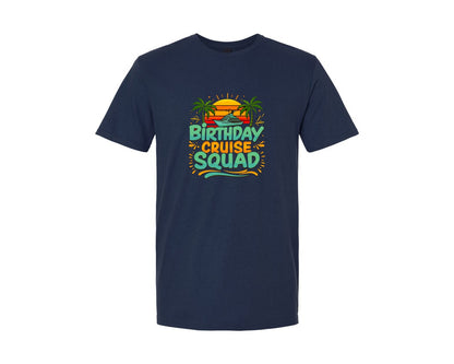 brand:Generic|color:Navy|Birthday Cruise Squad T Shirt Design Graphic T-Shirt