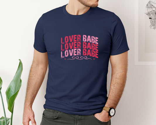 Lover Babe Bow Valentines Day Graphic T-Shirt