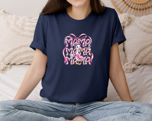Vintage Pink Mama Duck 2 Graphic T-Shirt