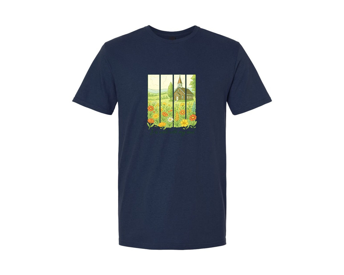 brand:Generic|color:Navy|Christian Bible Flowers Western T Shirt Graphic T-Shirt