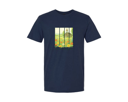 brand:Generic|color:Navy|Christian Bible Flowers Western T Shirt Graphic T-Shirt