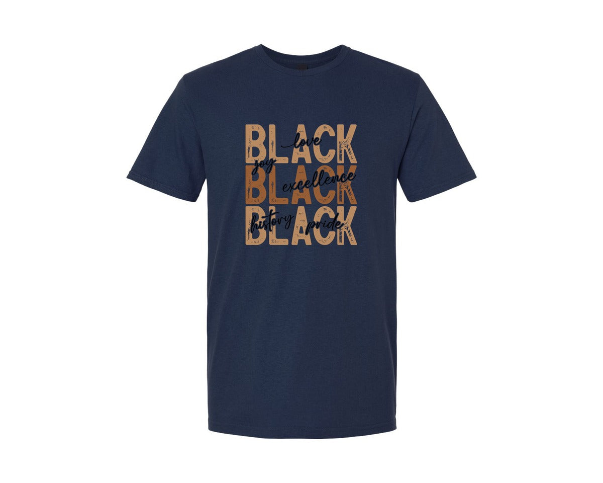 brand:Generic|color:Navy|Black History Love Joy History Graphic T-Shirt