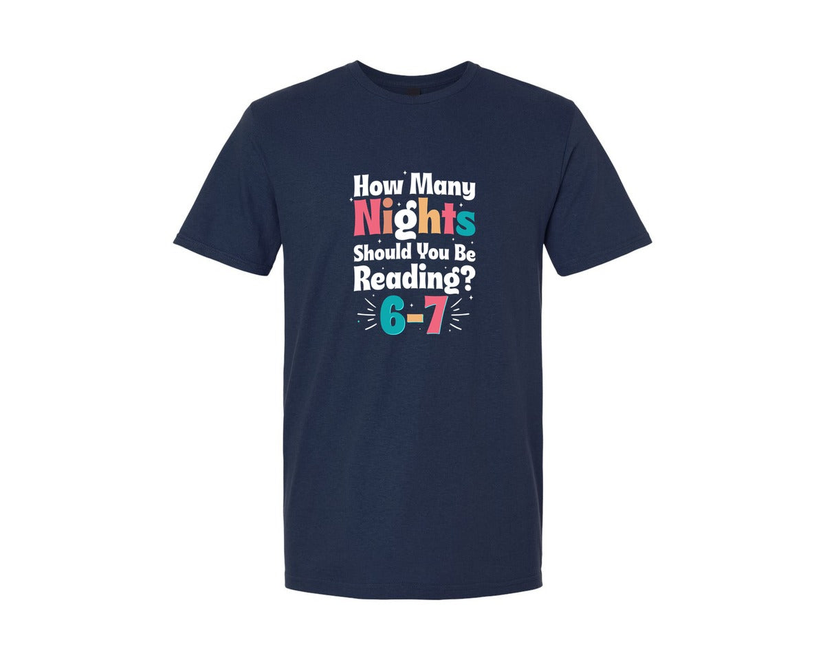 brand:Generic|color:Navy|Teacher Six Seven 67 67 Reading Graphic T-Shirt