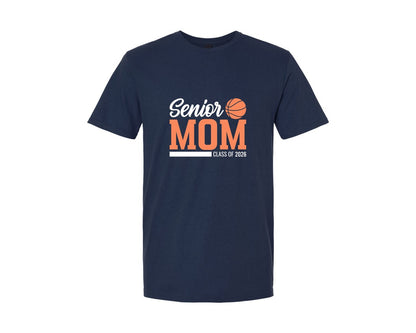 brand:Generic|color:Navy|Senior Mom Basketball Class 2026 Graphic T-Shirt