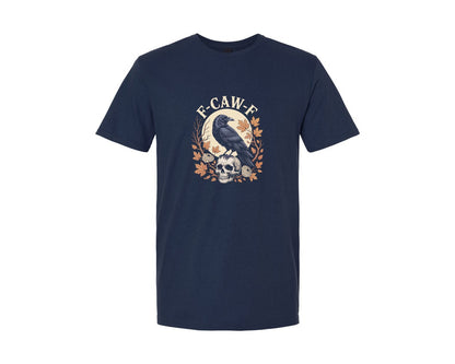brand:Generic|color:Navy|F Caw F Crow Halloween T Shirt Design Graphic T-Shirt