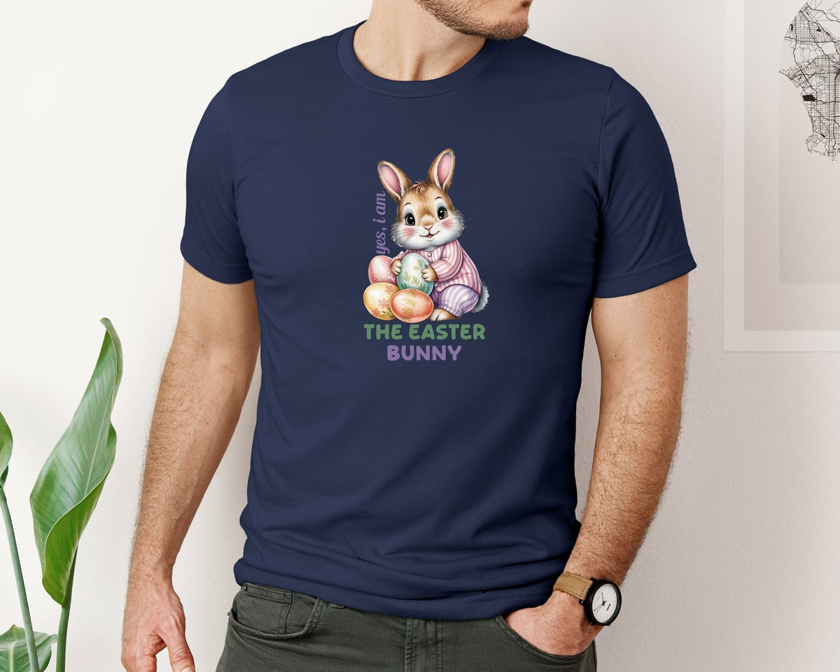 brand:Bella Canvas|color:Navy|Yes I Am The Crazy Rabbit Graphic T-Shirt