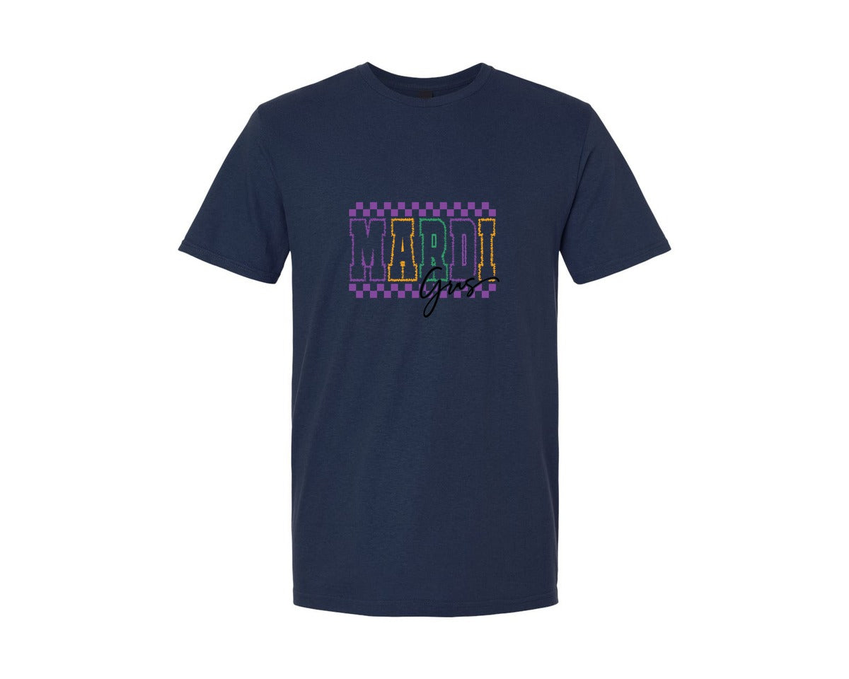 brand:Generic|color:Navy|Mardi Gras Mardi Gras Varsity Graphic T-Shirt