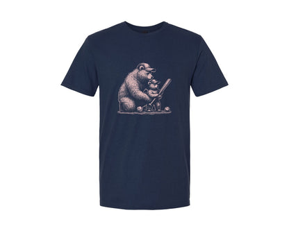 brand:Generic|color:Navy|Baseball Bear Dad And Son Shirt Graphic T-Shirt