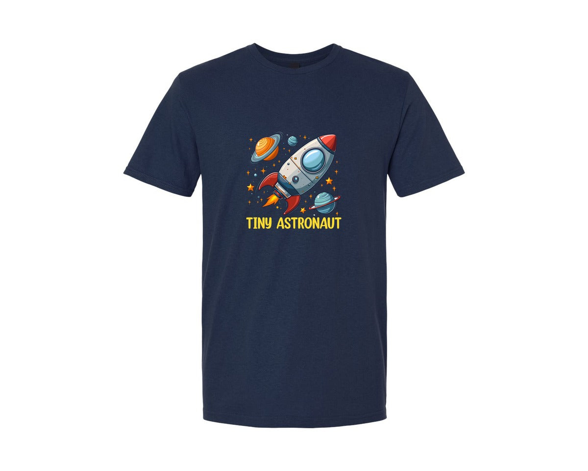brand:Generic|color:Navy|Tiny Astronaut T Shirt Design Graphic T-Shirt