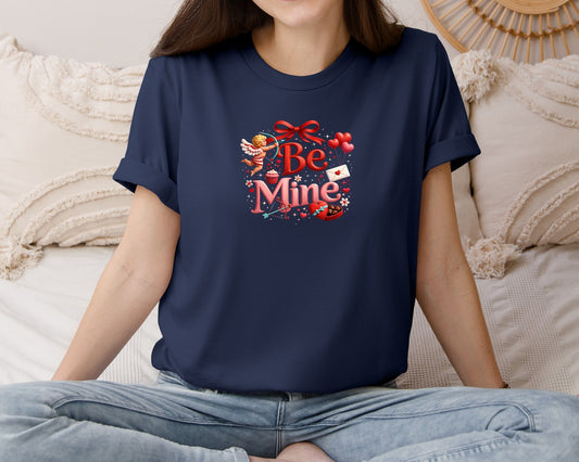 Be Mine Valentine Cupid Design Graphic T-Shirt