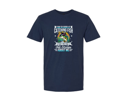 brand:Generic|color:Navy|Funny Fisherman Fishing Quotes Shirt Graphic T-Shirt
