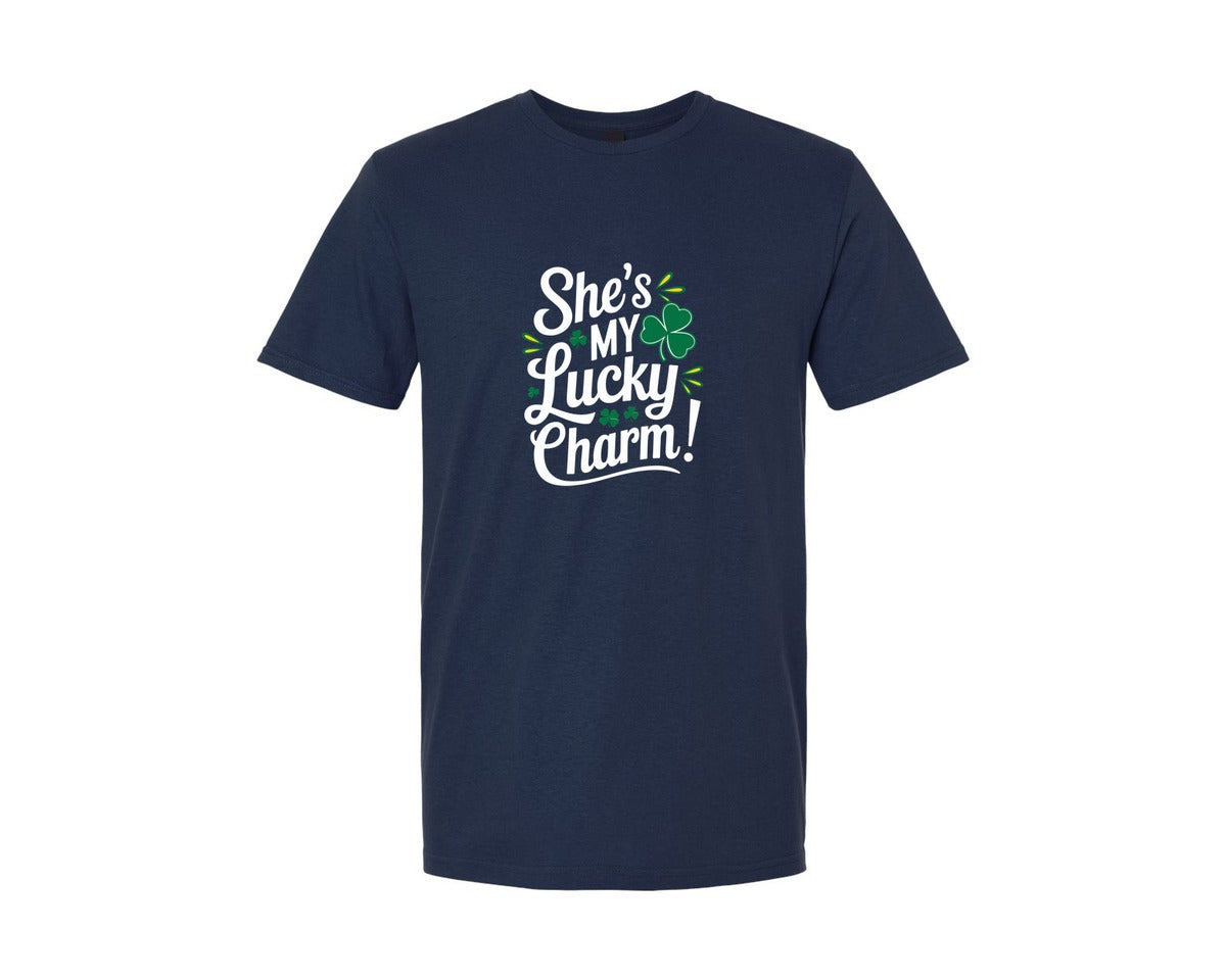 brand:Generic|color:Navy|Shes My Lucky Charm St Patricks Day 2 Graphic T-Shirt