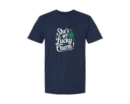 brand:Generic|color:Navy|Shes My Lucky Charm St Patricks Day 2 Graphic T-Shirt