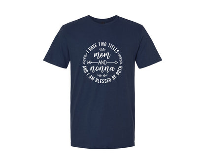 brand:Generic|color:Navy|Mom And Nonna Funny Grandma Sayings 2 Graphic T-Shirt