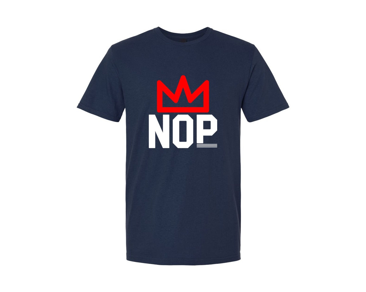 brand:Generic|color:Navy|No Kings Sign Graphic T-Shirt