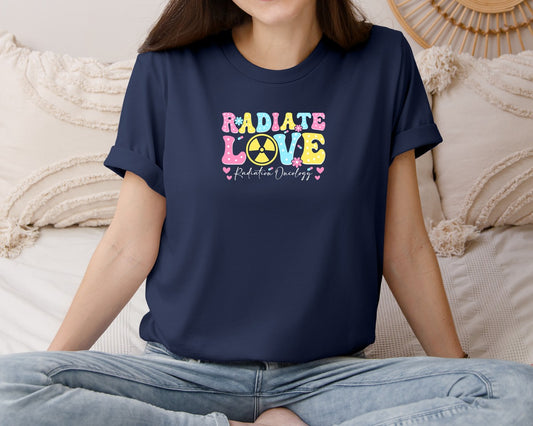 Radiation Oncology Love Nurse T Shirt Graphic T-Shirt