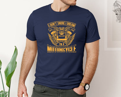brand:Bella Canvas|color:Navy|Custom Motorcycle T Shirt Design 17 Graphic T-Shirt
