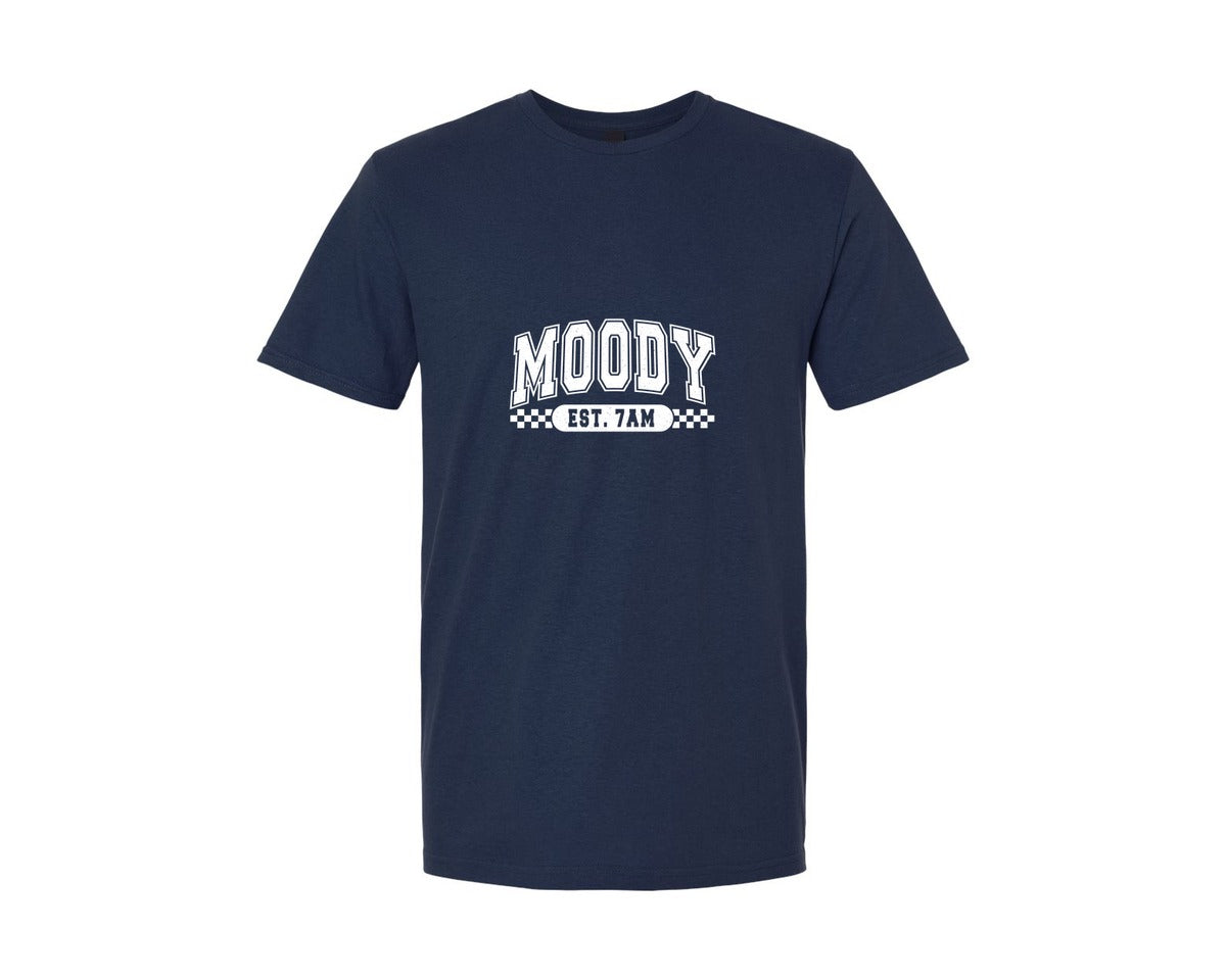 brand:Generic|color:Navy|Moody Est 7Am Sarcastic 4 Graphic T-Shirt