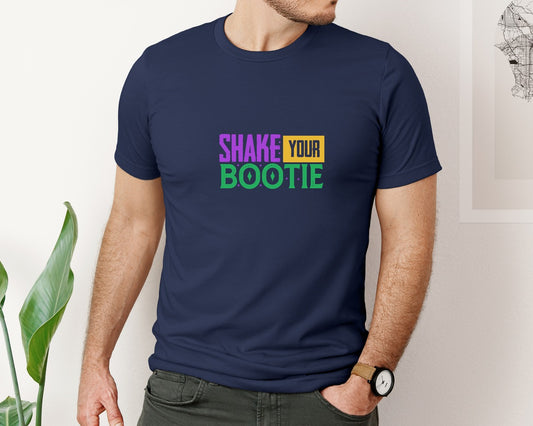 Shake Your Bootie Mardi Gras Graphic T-Shirt
