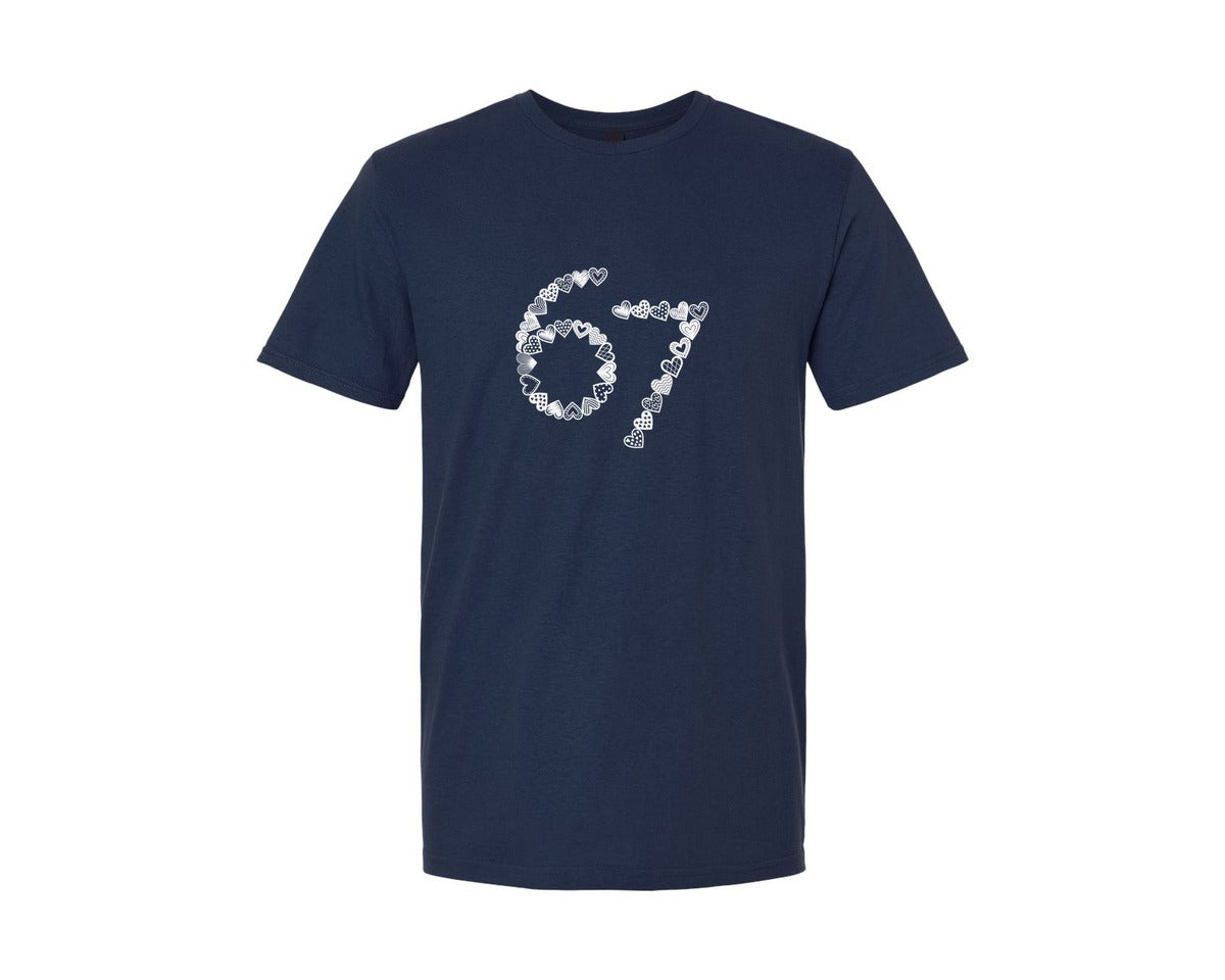 brand:Generic|color:Navy|Valentine 67 Design 2 Graphic T-Shirt