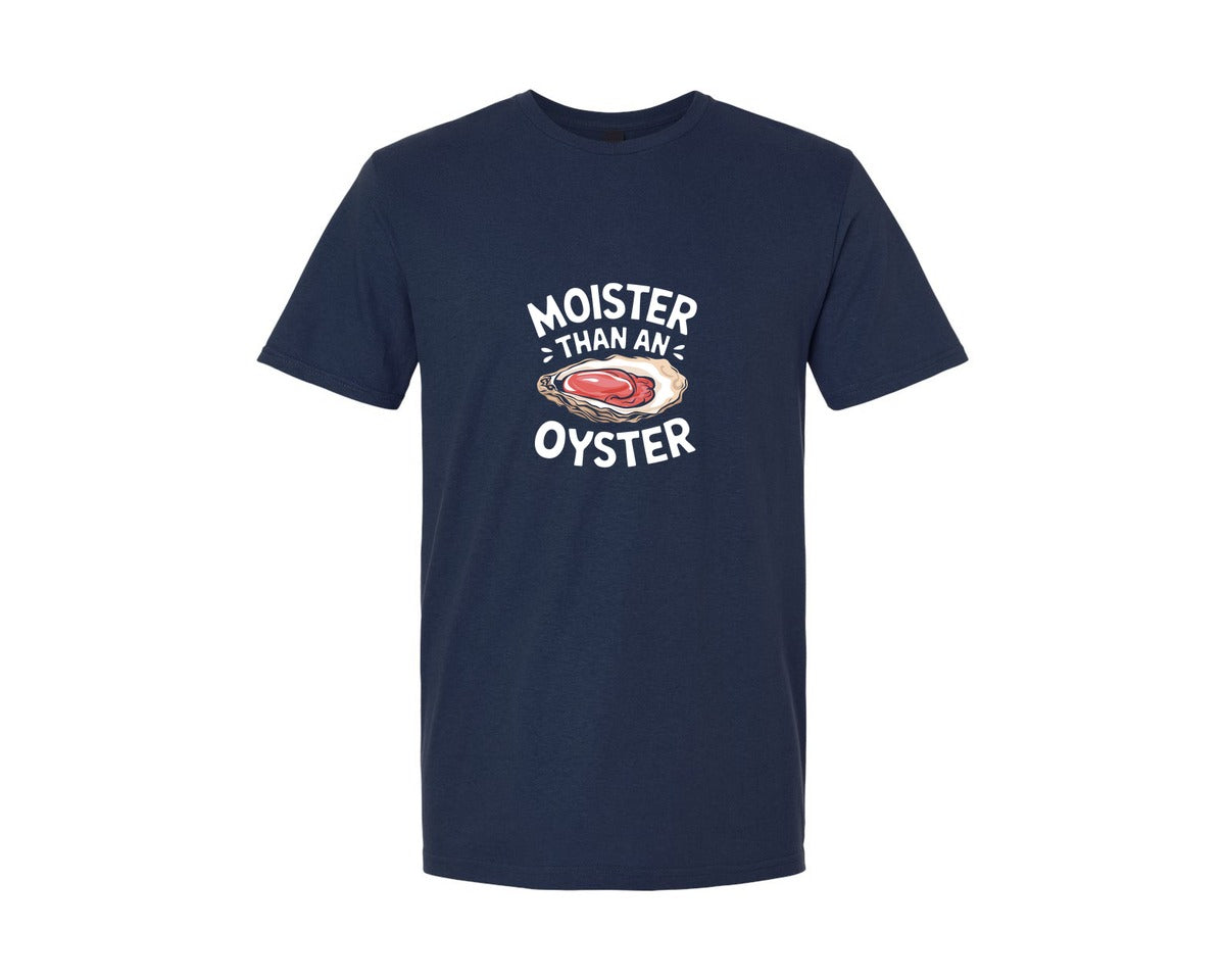 brand:Generic|color:Navy|Moister Than An Oyster T Shirt Design Graphic T-Shirt