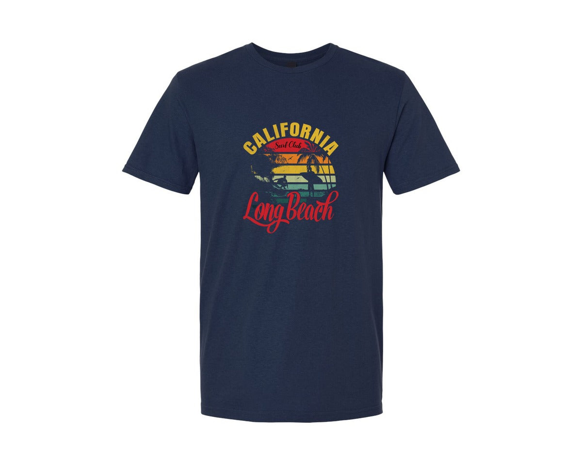 brand:Generic|color:Navy|California Surf Club Long Beach T Shirt Graphic T-Shirt