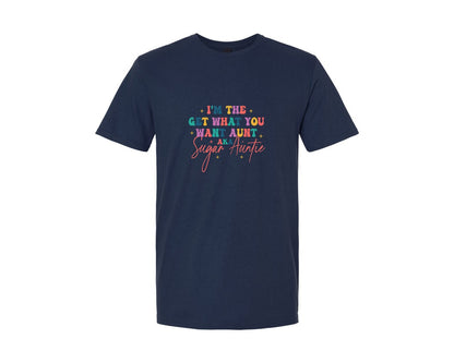 brand:Generic|color:Navy|Sugar Auntie Im The Get What Graphic T-Shirt
