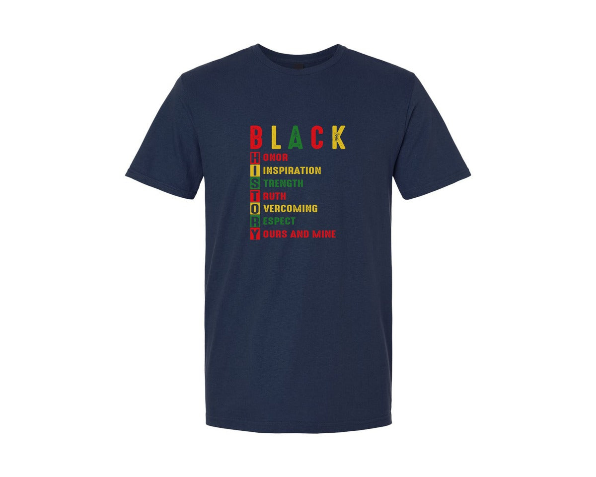 brand:Generic|color:Navy|Black History Month Juneteenth Graphic T-Shirt