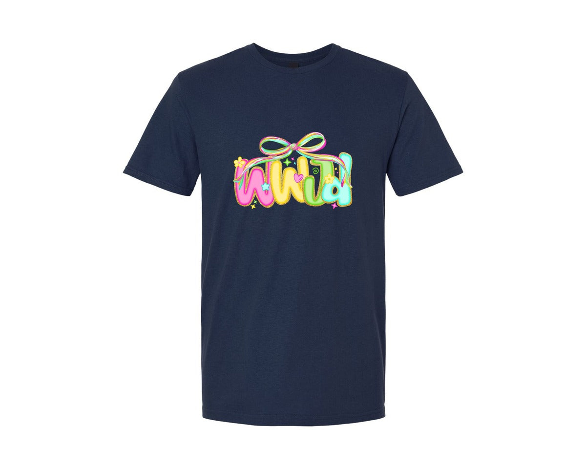 brand:Generic|color:Navy|Wwjd Neon Christian Design Graphic T-Shirt