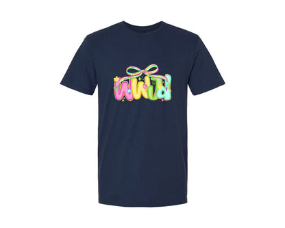 brand:Generic|color:Navy|Wwjd Neon Christian Design Graphic T-Shirt